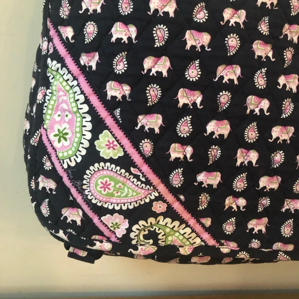VERA BRADLEY Messenger LapTop Bag Pink Elephants